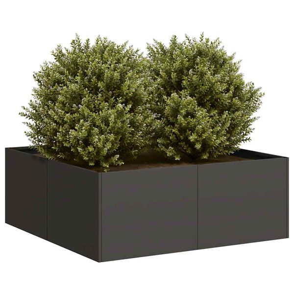 vidaXL Plantekasse svart 80x80x30 cm st&aring;l