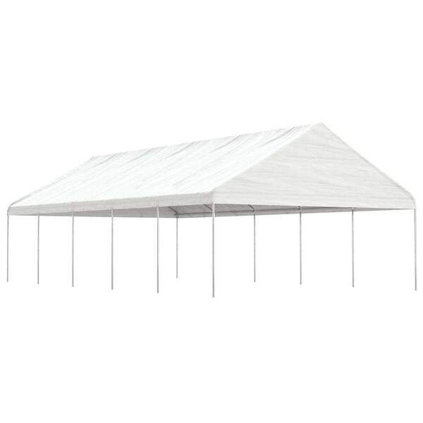vidaXL Paviljong med tak hvit 11,15x5,88x3,75 m polyetylen
