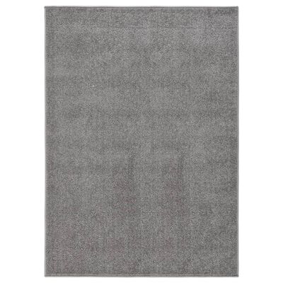 vidaXL Teppe med kort luv 120x170 cm grå