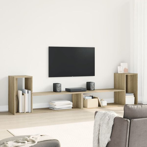 vidaXL TV-benker 2 stk sonoma eik 100x30x50 cm konstruert tre