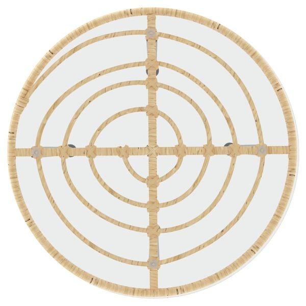 vidaXL Spisebord Ø55 cm herdet glass og stål