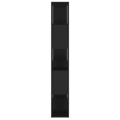 vidaXL Bokhylle/romdeler svart 100x24x155 cm sponplate