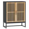vidaXL Skjenk svart 60x30x75 cm konstruert tre