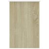 vidaXL Skrivebord hvit og sonoma eik 100x50x76 cm sponplate