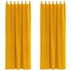 vidaXL Blendingsgardiner 2 pcs Sennepsgul 140 x 260 cm Fl&oslash;yel