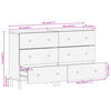 vidaXL Sideskap 2 stk 60x33x75 cm heltre akasie