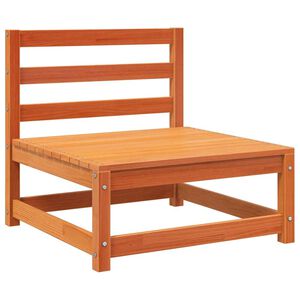 vidaXL Hagesofa uten armlener voksbrun 70x70x67 cm heltre furu