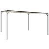 vidaXL Festtelt beige 4x4 m 180 g/m&sup2; stoff og st&aring;l