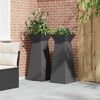 vidaXL S&oslash;yleplanter 2 pcs Svart 40 x 40 x 100 cm