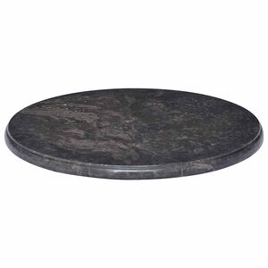 vidaXL Bordplate svart &Oslash;50x2,5 cm marmor