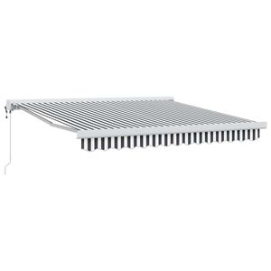 vidaXL Uttrekkbar markise antrasitt og hvit 3x2,5 m stoff og aluminium