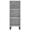 vidaXL Highboard betonggr&aring; 34,5x34x180 cm konstruert tre
