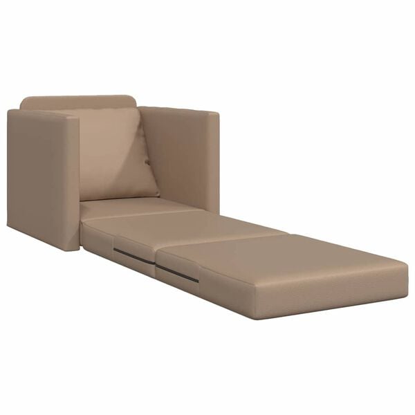 vidaXL Sofa seng Cappuccino 74 x 77 x 81 cm Kunstig lær