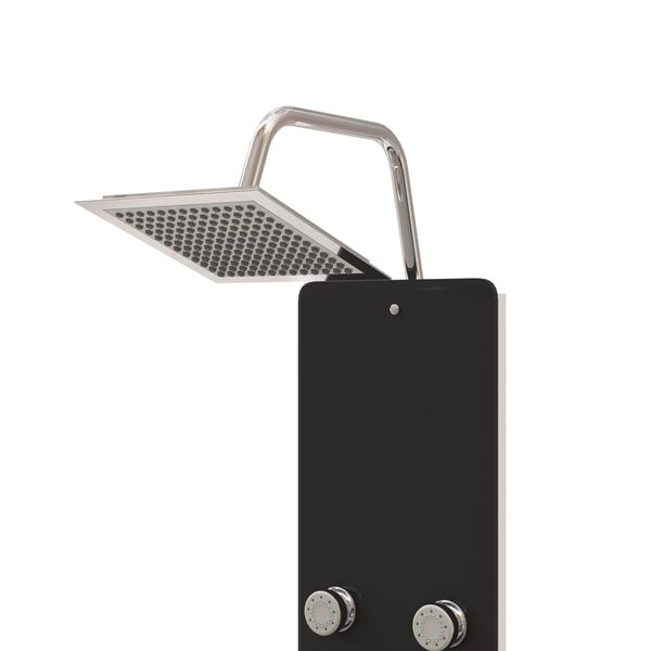 vidaXL Dusjpanel glass 25x47,5x130 cm svart