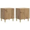 vidaXL Nattbordskap 2 pcs Artisan eik 43 x 34,5 x 50 cm Konstruert tre