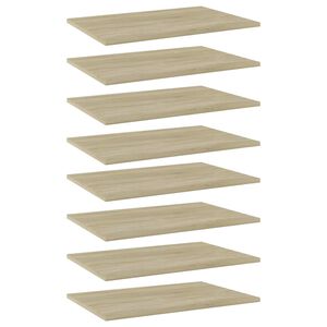 vidaXL Hylleplater 8 stk sonoma eik 60x40x1,5 cm sponplate
