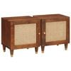 vidaXL Nattbordskap 2 pcs Brun 40 x 33,5 x 46 cm Massivt akasietre