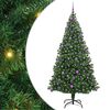 vidaXL Kunstig juletre med 300 LED gr&oslash;nn 210 cm PVC og St&aring;l og Plast