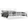 vidaXL Sengeramme i metall med hode- og fotgavl hvit 183x213 cm