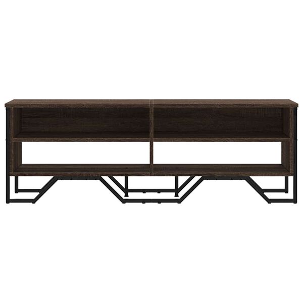 vidaXL TV-benk brun eik 122x34x41 cm konstruert tre