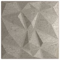 vidaXL Veggpaneler 24 stk betonggrå 50x50 cm XPS 6 m² diamant