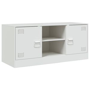vidaXL TV-benk hvit 99x39x44 cm st&aring;l