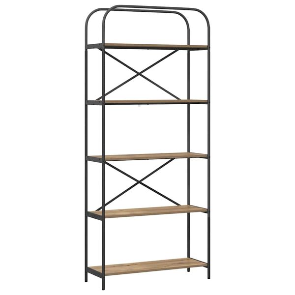 vidaXL Bokhylle Artisan Eik 80 x 30 x 183 cm Konstruert tre