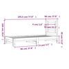 vidaXL Uttrekkbar dagseng hvit 2x(90x190) cm heltre furu