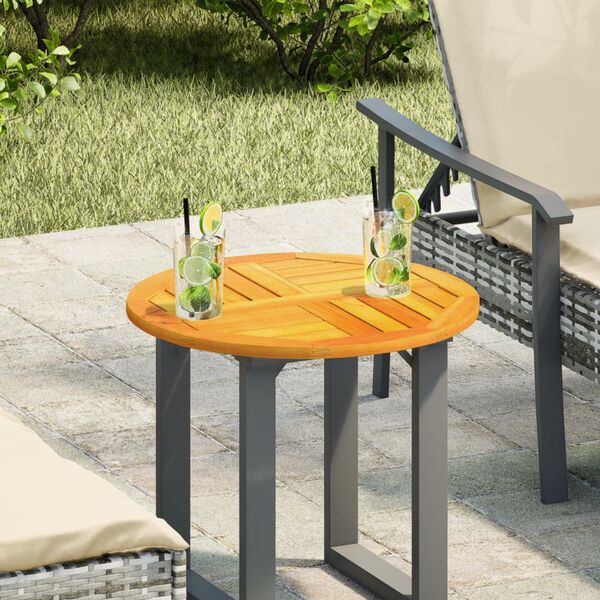 vidaXL Bordplate &Oslash;50x2 cm rund heltre akasie