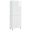 vidaXL Skapsett 2 pcs H&oslash;gglans hvit 66 x 34,5 x 90 cm Konstruert tre