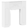 vidaXL Peisramme Hvit 93 x 20 x 89 cm Konstruert tre