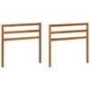 vidaXL Armlene 2 pcs Naturlig 79 x 4 x 73 cm Solid akasietre