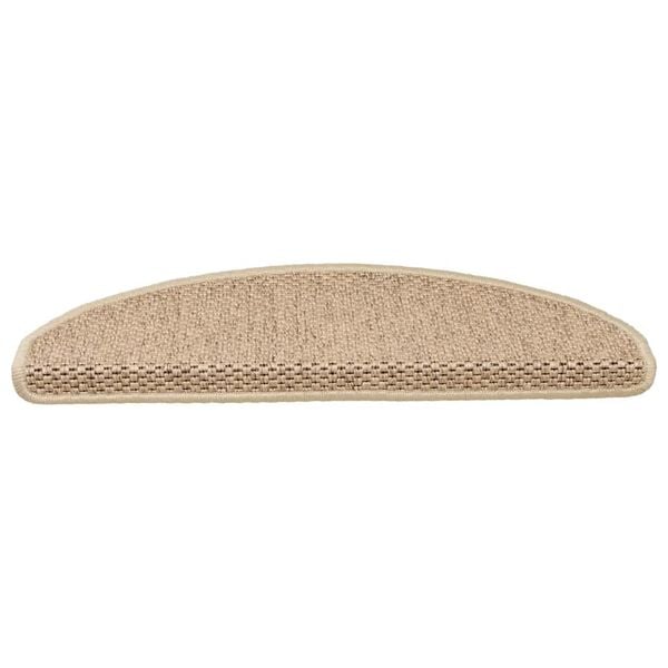 vidaXL Selvklebende trappematter sisal 30 stk 65x21x4 cm sand