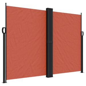 vidaXL Uttrekkbar sidemarkise 180x1200 cm terrakotta