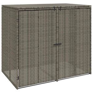 vidaXL S&oslash;ppelboks 2 stk. Gr&aring; 130 x 80 x 115 cm Polyethylen