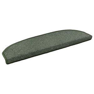 vidaXL Selvlimende trappematter 15 stk. 80 x 24,5 x 3,5 cm M&oslash;rkegr&oslash;nn