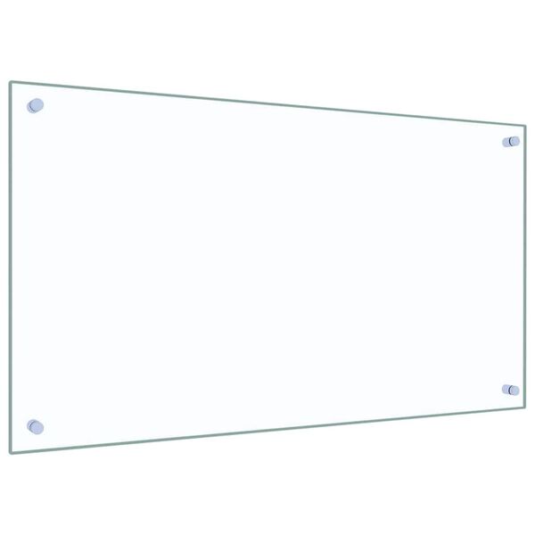 vidaXL Kj&oslash;kkenbakplate 2 pcs Gjennomsiktig 90 x 50 cm herdet glass