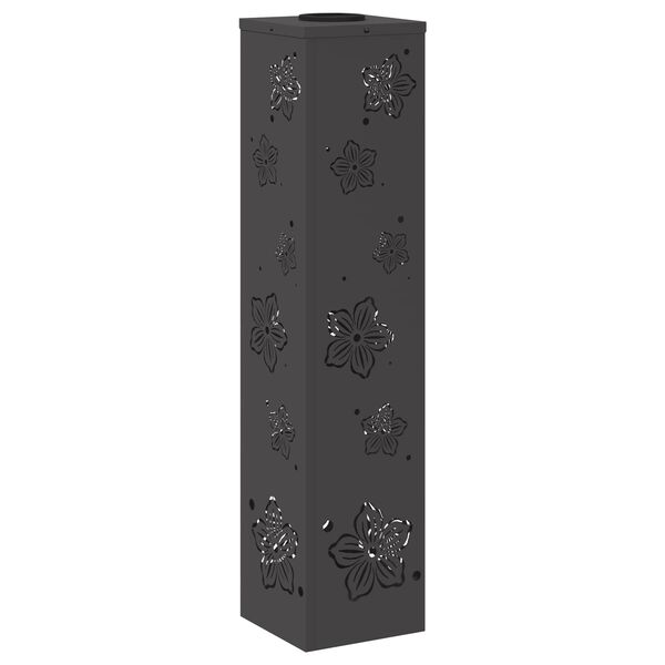 vidaXL Solenergi LED stibelys 2 pcs Svart Kaldvalset st&aring;l