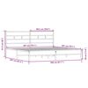 vidaXL Sengeramme i metall uten madrass sonoma eik 200x200 cm