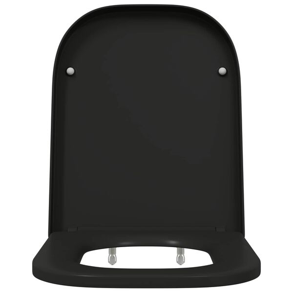 vidaXL Toalettsete Svart 44,5 x 35 x 3,6 cm Duroplast