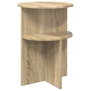 vidaXL Sidetabell med lagring Sonoma eik &Oslash; 39,5 x 55 cm Konstruert tre