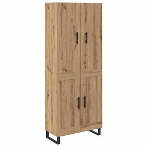 vidaXL H&oslash;yskap 2 pcs Artisan Eik 69,5 x 34 x 180 cm