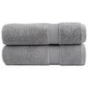 vidaXL Premium badeh&aring;ndkl&aelig;r SOLUND 2 stk gr&aring; 100x150 cm 600gsm