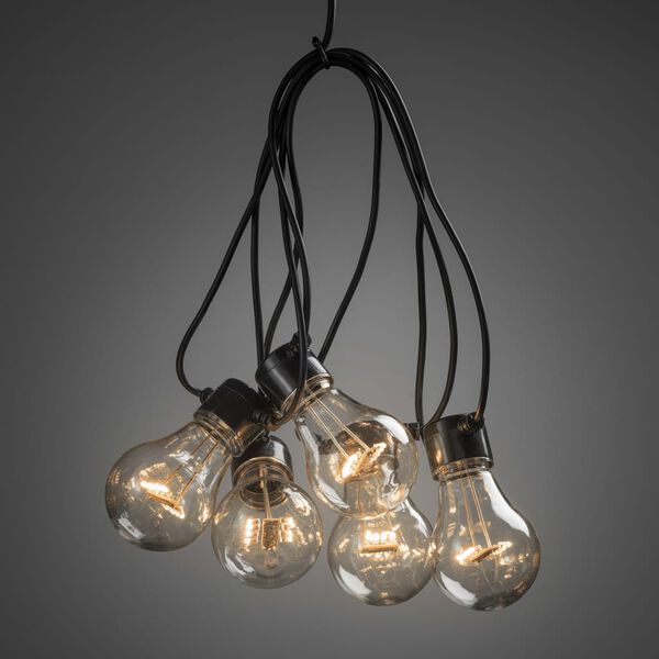 KONSTSMIDE Festlys startsett med 10 gule lamper ekstra varmt