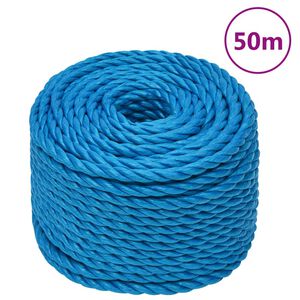 vidaXL Arbeidstau bl&aring; 14 mm 50 m polypropylen