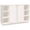 vidaXL Skjenk hvit 120x35x80 cm heltre furu