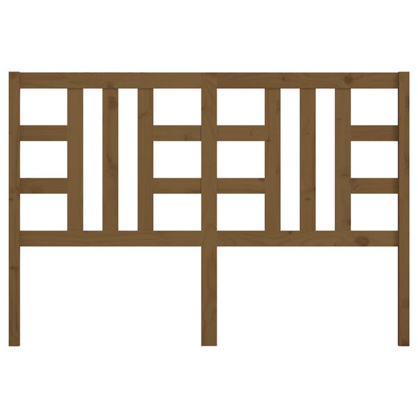 vidaXL Sengegavl honningbrun 156x4x100 cm heltre furu