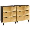 vidaXL Sidebord Sett 2 stk. 120 x 33 x 75 cm Massiv mango tre