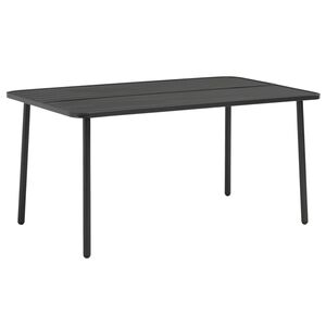 vidaXL Hagebord m&oslash;rkegr&aring; 150x90x72 cm st&aring;l