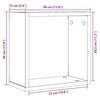 vidaXL Vegghyller kube 2 stk svart eik 30x15x30 cm konstruert tre